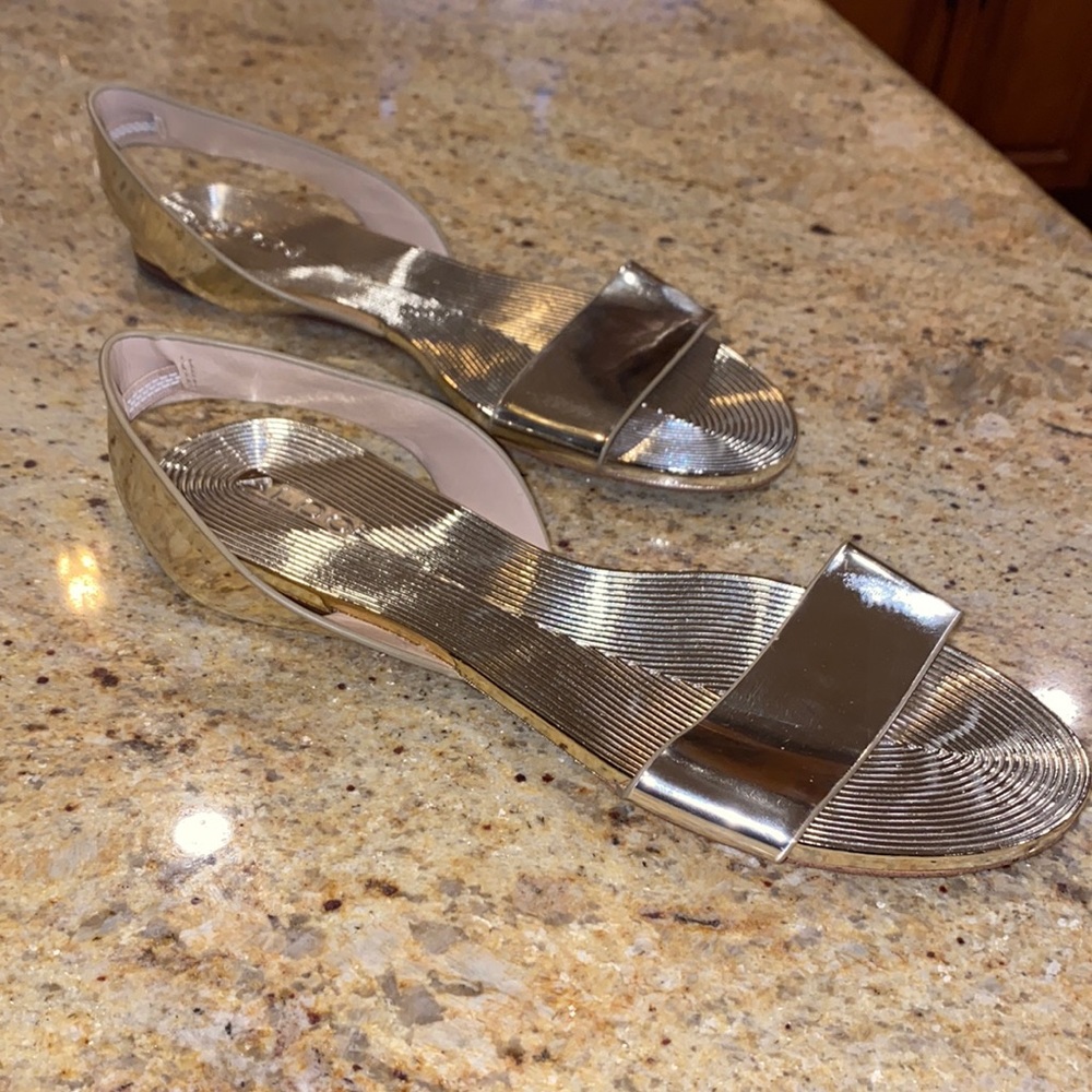 Aldo Gold Sandals, Size: 6
